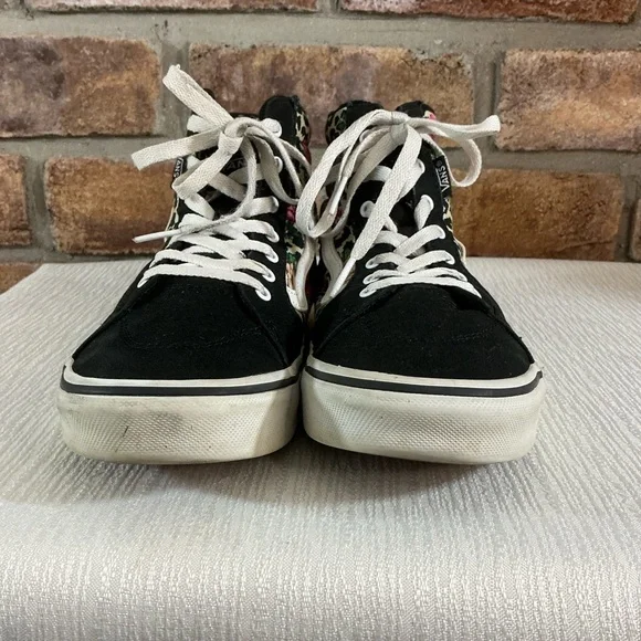 VANS-OFF-THE-WALL Youth Floral Hi-Top Shoes - Picture 3 of 14